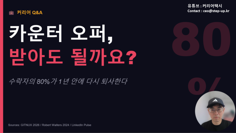 사표 냈더니 연봉 올려준다고 합니다 — 카운터 오퍼, 받아야 할까요?